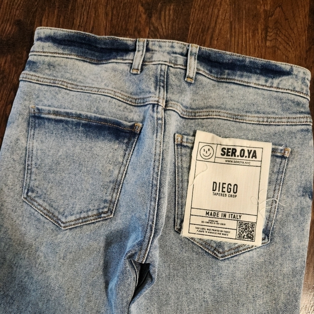 Ser.o.ya NWT Women’s Diego Tapered Cropped Jeans size 30 x 27